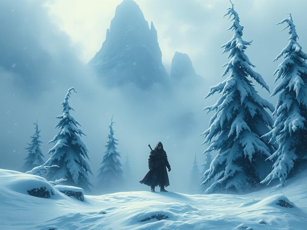 Blizzard in Icewind Dale: A Digital Matte Painting