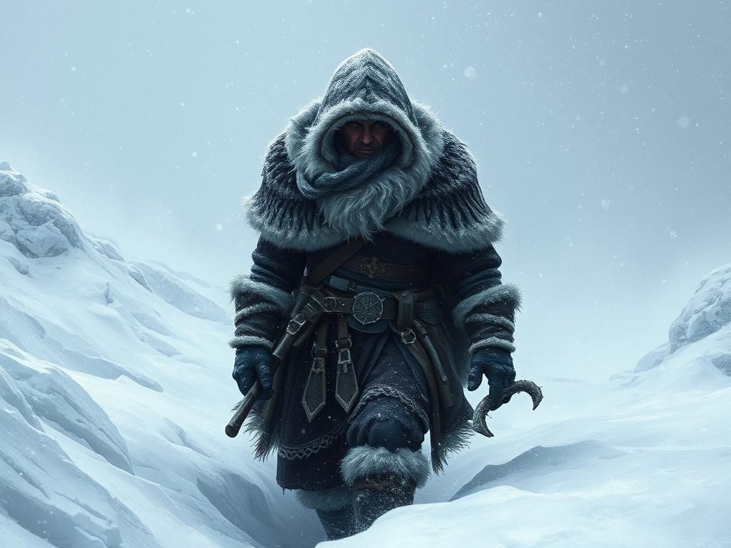 Winter Blizzard in Icewind Dale: Digital Matte Painting