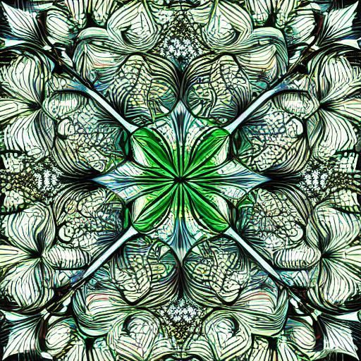Glass Four Leaf Clover with Abstract Background