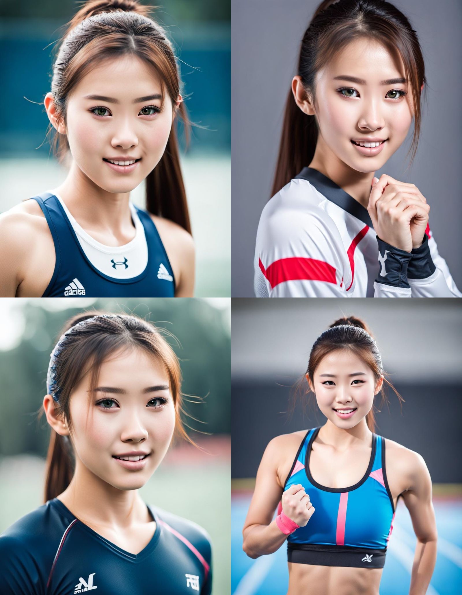 Beautiful Young Asian Athlete Girl