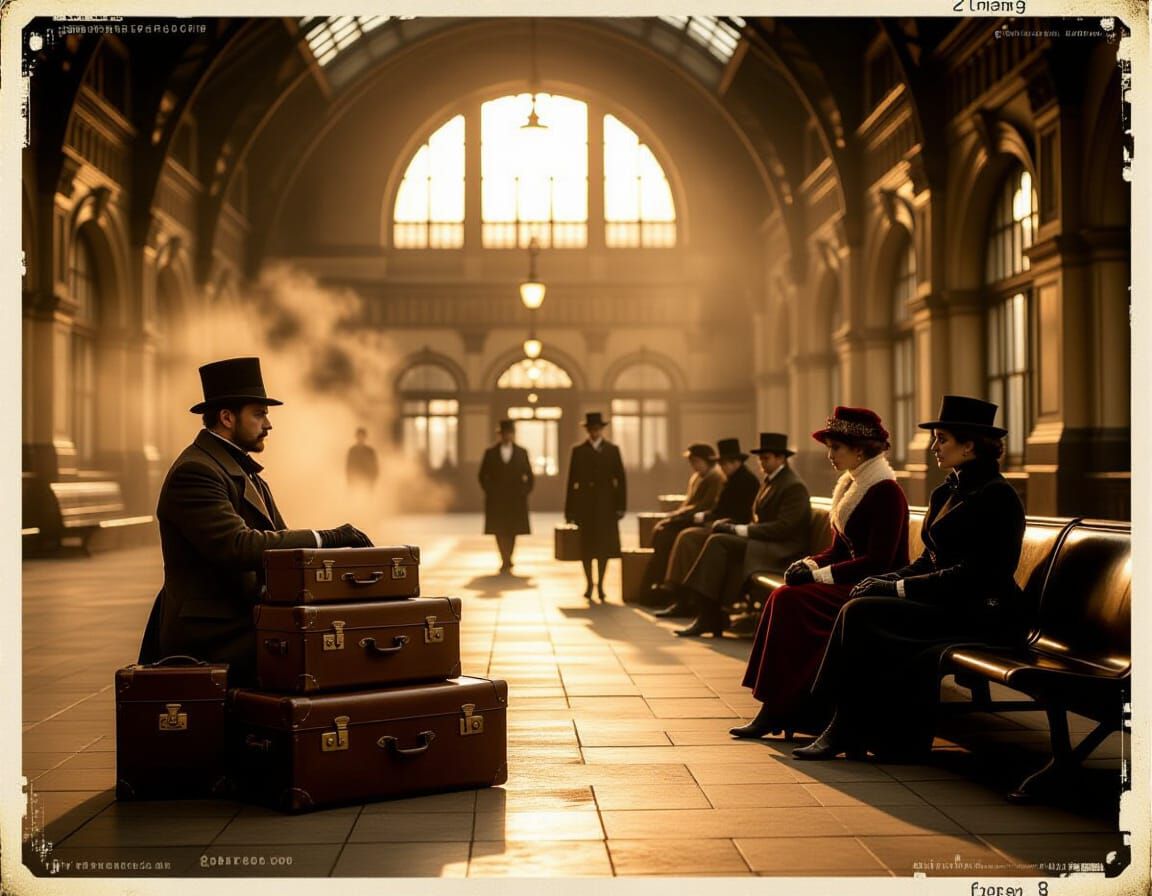 Melancholic Train Station in Lost Empire Style