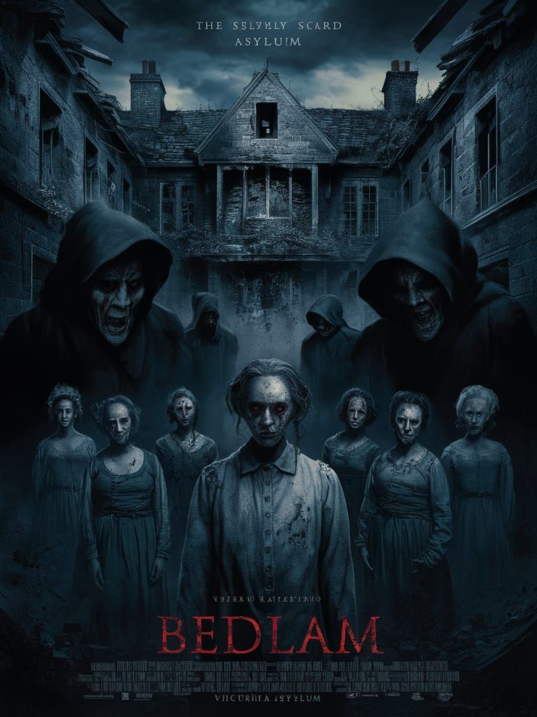 Eerie Movie Poster: Bedlam Asylum