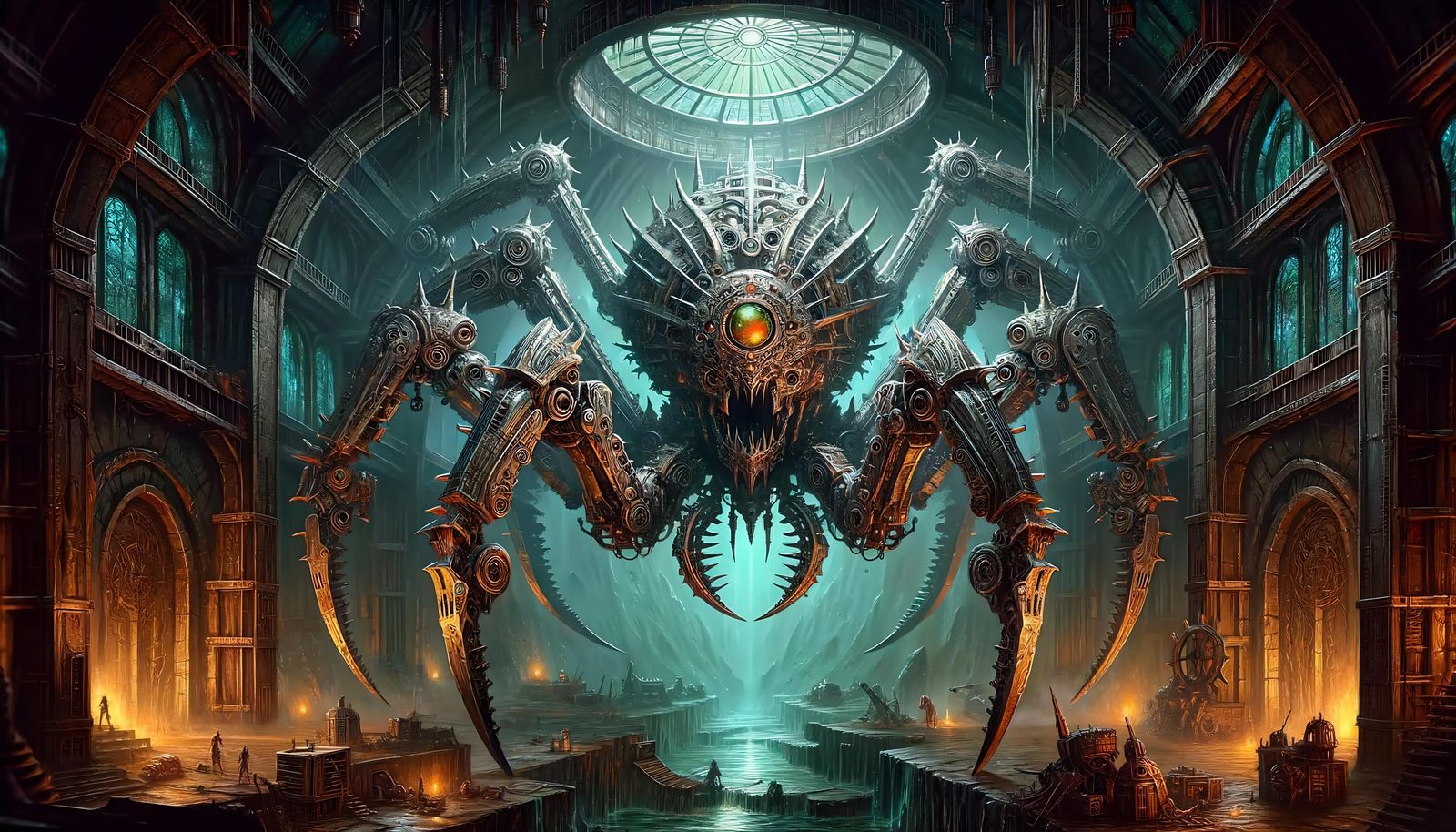 Colossal Adamantine Horror in Ironclad Chamber