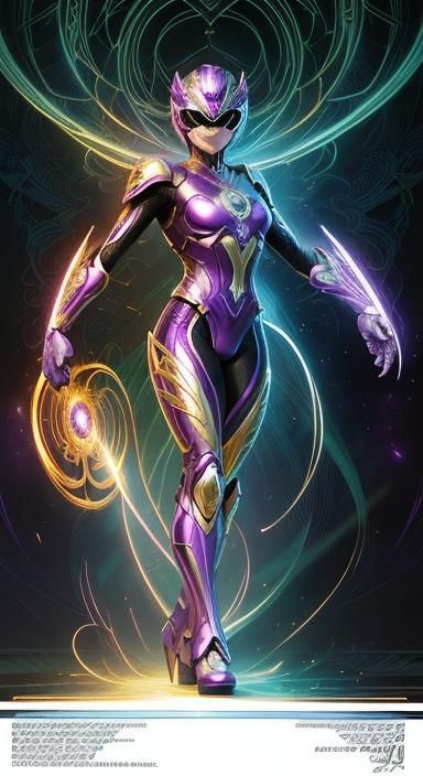 Purple Power Ranger Comic Book Art