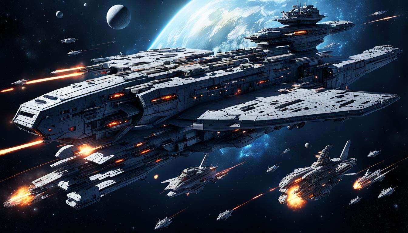 Robot Space Battleship in Epic Space Battle