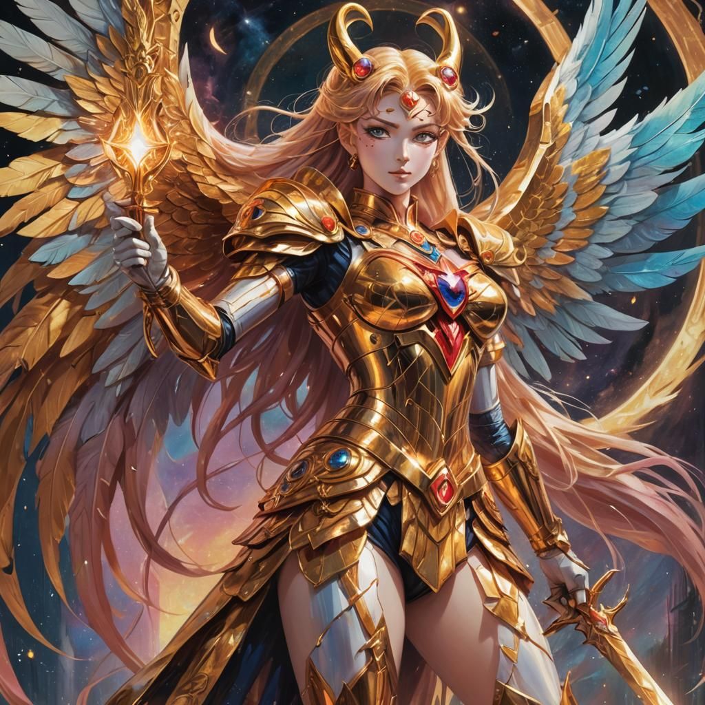 Sailor Moon Archon of Redemption in Oil Painting