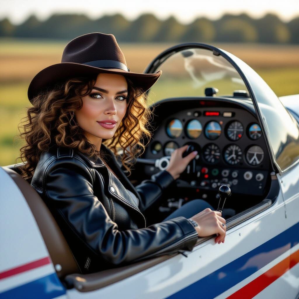 Photorealistic Pilot in Aircraft Cockpit