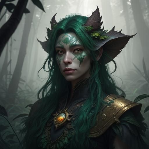 Monkey Daddy in Misty Jungle: Fantasy Concept Art