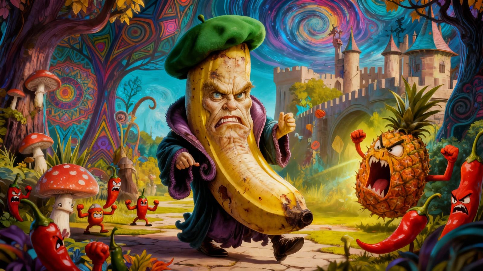 Furious Rotten Banana in Enchanted Castle Garden