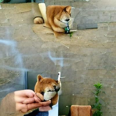 Shiba Inus Smoking: A Humorous Scene