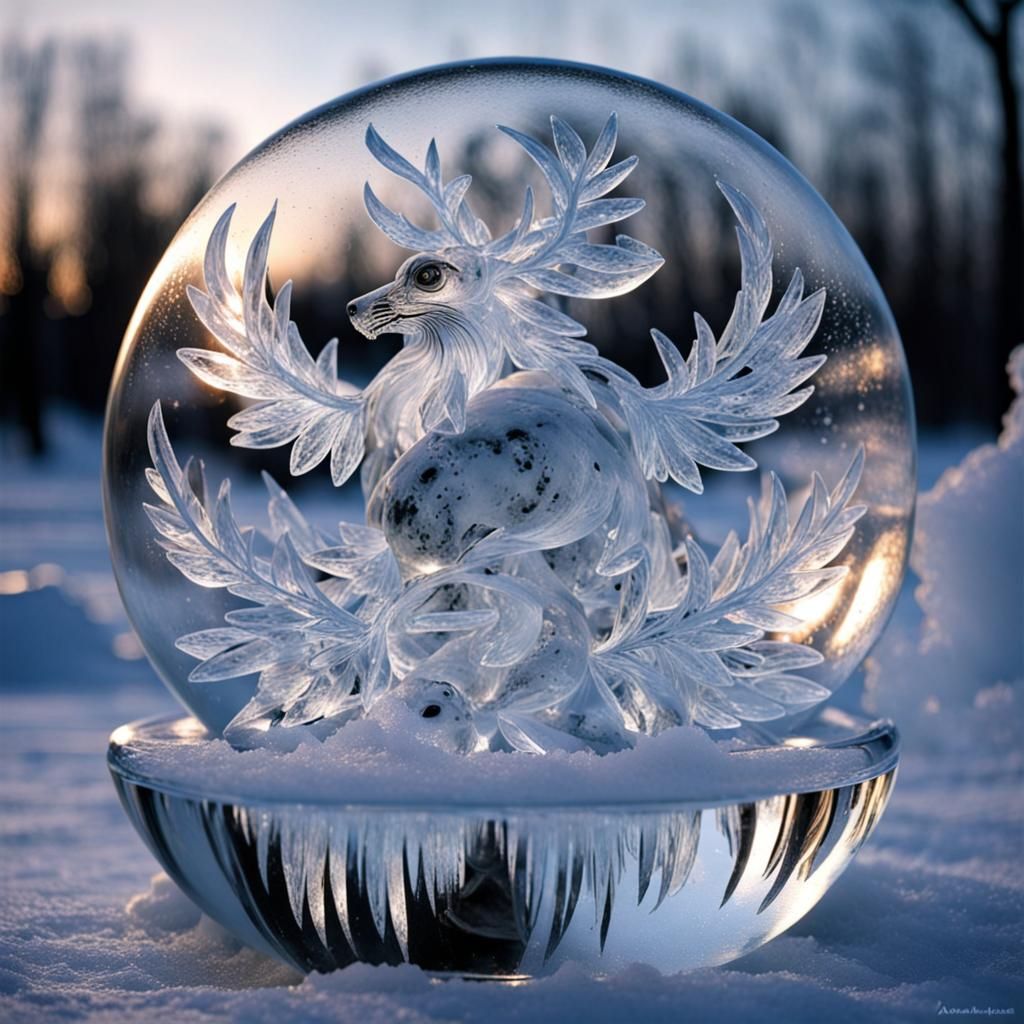 Magical Ice Art Generated by AI