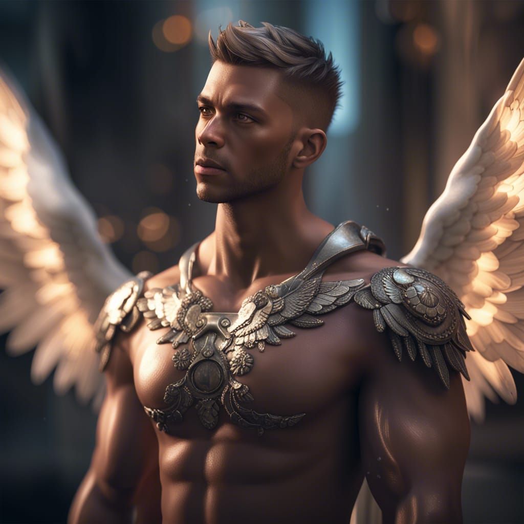 Gay Male Angels in Cinematic Style