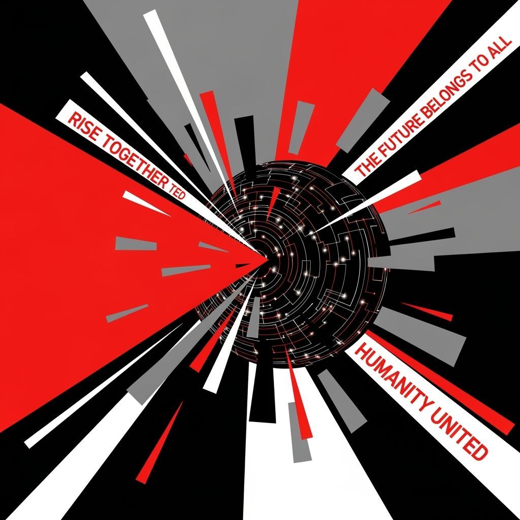 Geometric Abstract Poster in Suprematist Style