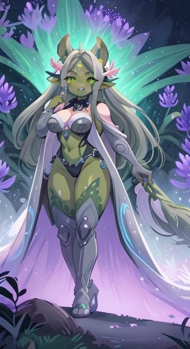 Elegant Orc Queen Beauty Pageant: Sci-Fi Fantasy Illustratio...