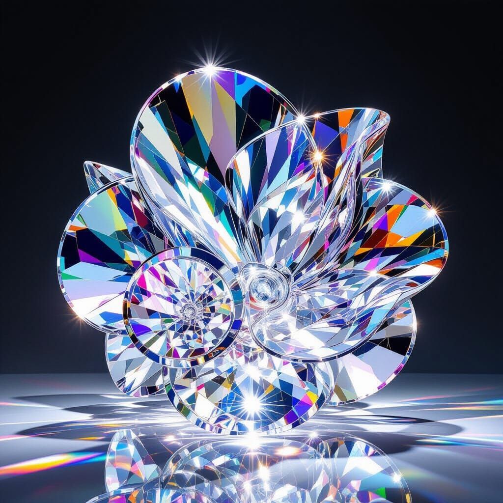 Kaleidoscopic Light Refraction in Glass Art