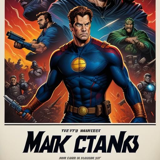 Dynamic Comic Book Style Movie Poster
