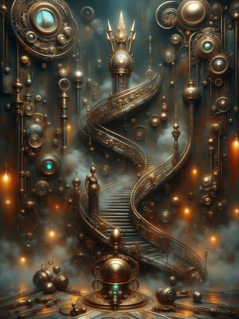 Steampunk Knight Chess Piece in Industrial Elegance