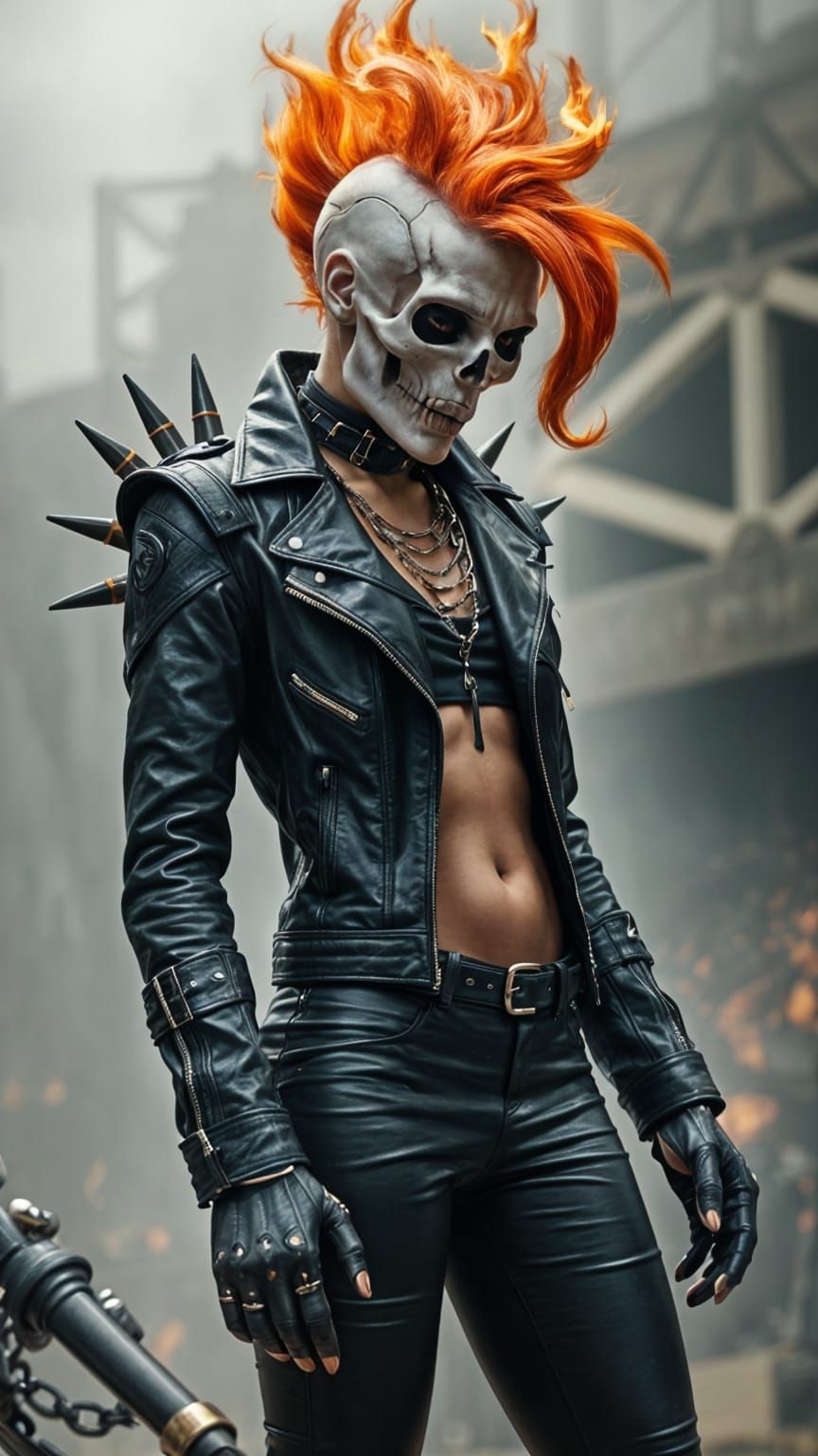 Roxanne Simpson as Ghost Rider in Sinister Style