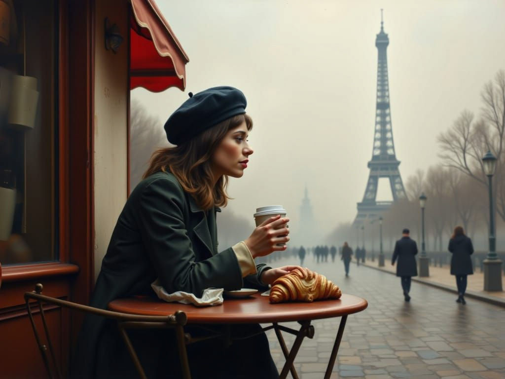 Parisian Morning on Rue Cler in Moody Style