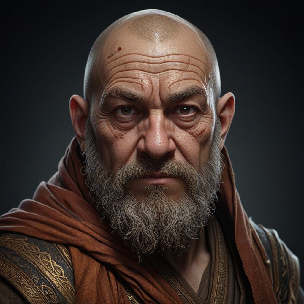 Tough Dwarf Warrior in Epic Portrait