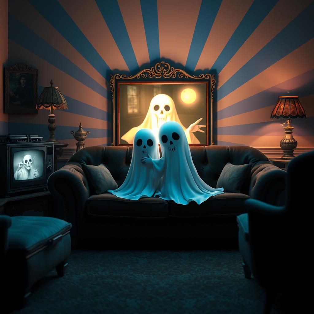 Adorable Ghostly Friends in Vintage Setting