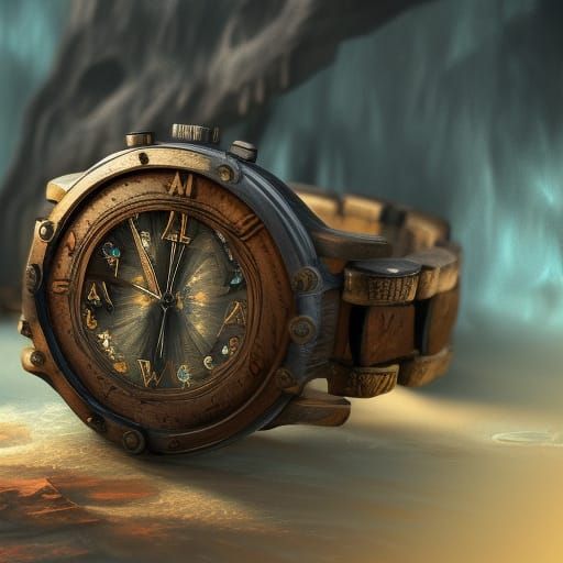 Rustic Watches in Detailed Matte Painting Style