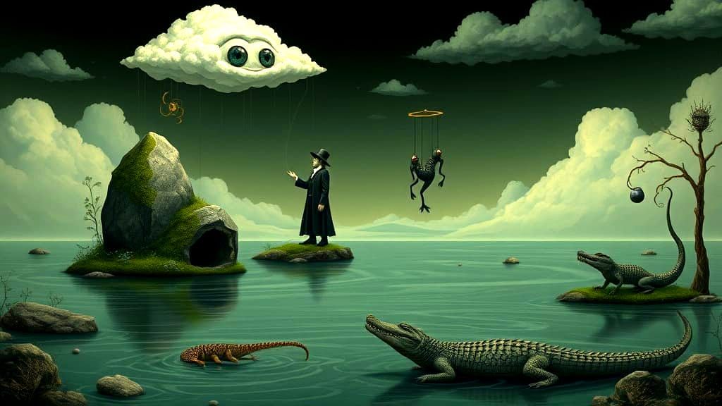 A River with 5-6 Islands, a Krokodil, and a Marionette Show