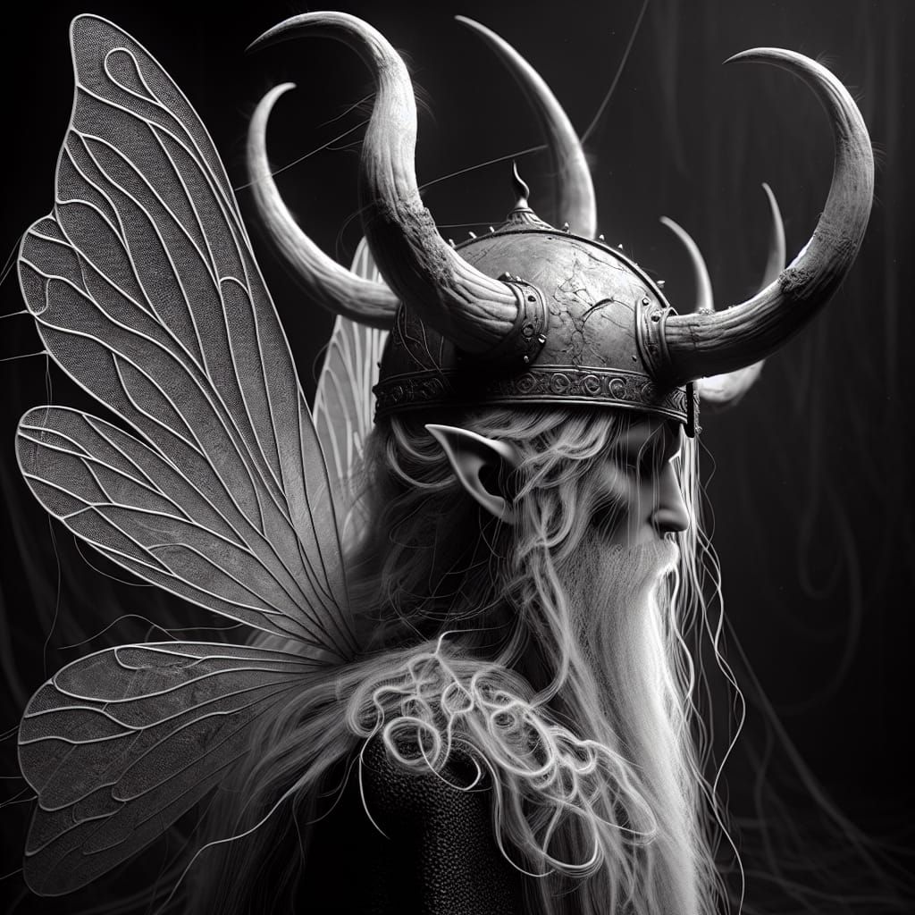 Detailed Portrait of a Viking Fairy in 8k