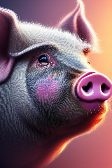 Beautiful Pig Concept Art in 8K Resolution