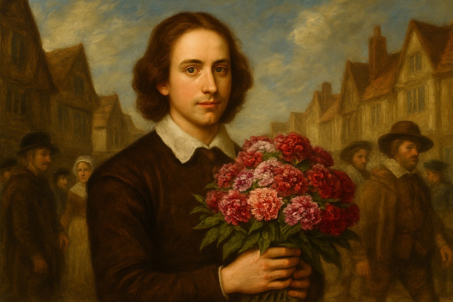 Young Shakespeare with Sweet William Flowers in Gainsborough...