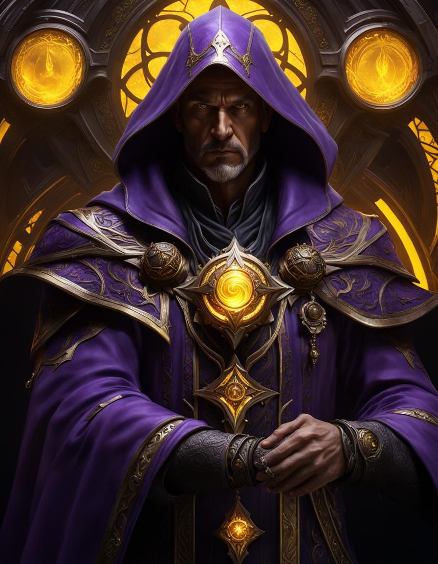Powerful Sorcerer in Dark Fantasy Concept Art