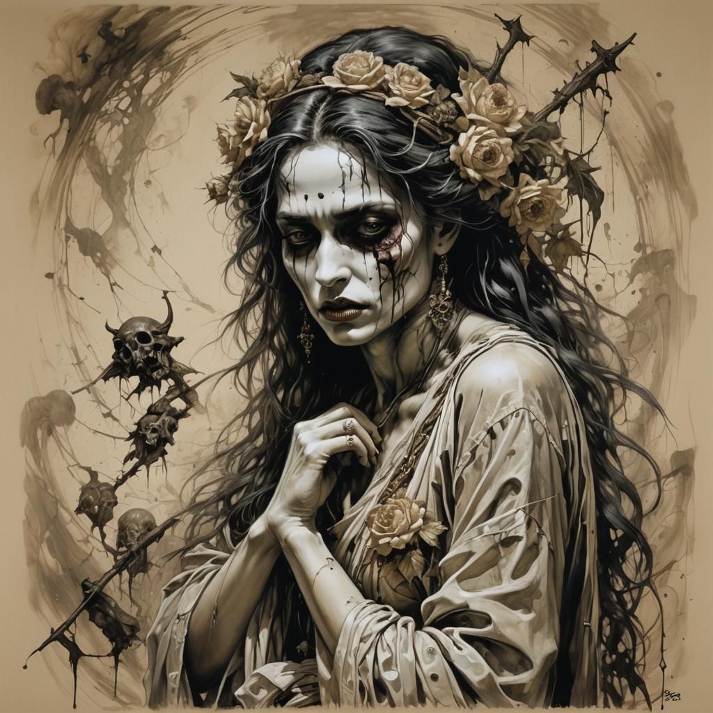 Melancholic Death in Surrealist Style