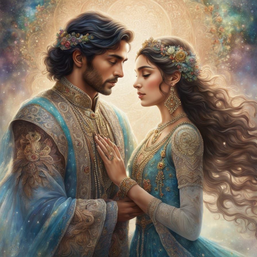 Ethereal Indian Royalty in Whimsical Dreamscapes