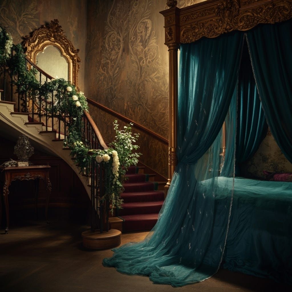 Ethereal Victorian Princess Bedroom in Lavish Detail