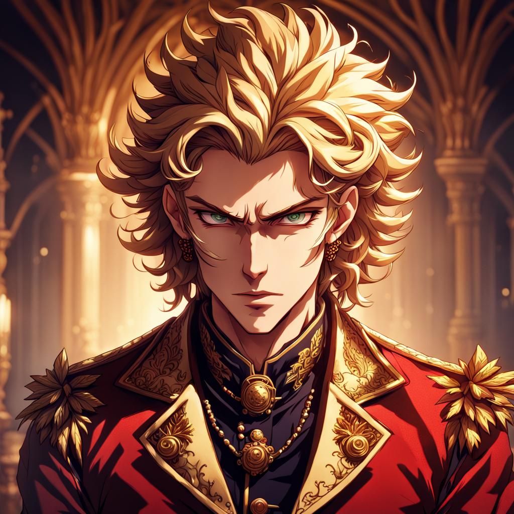 Anime Portrait of Man in Ornate Victorian Clothing