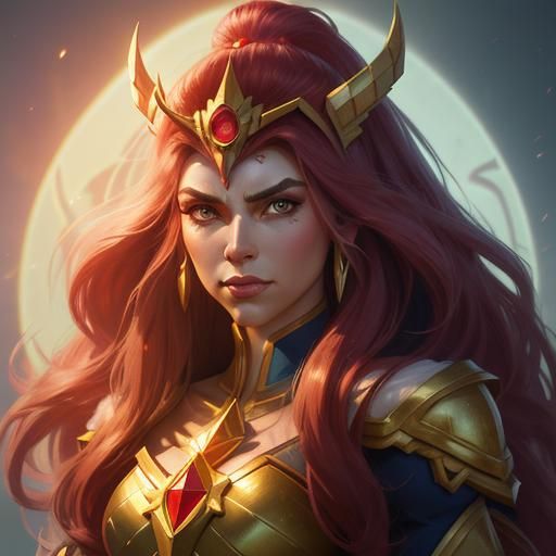 She-Ra: Princess of Power Portrait in Art Nouveau Style