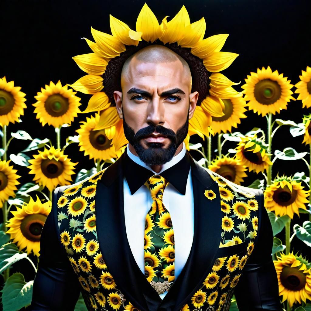 Sunflower man