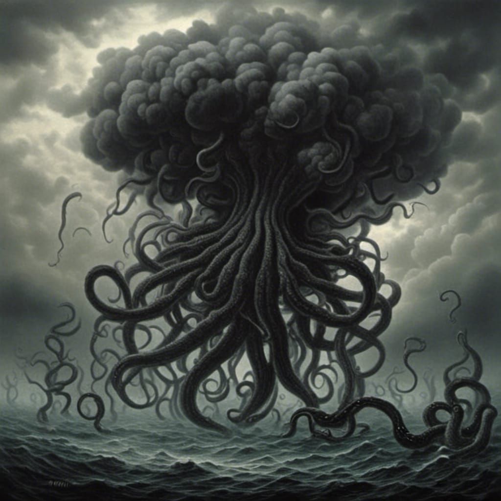Storm Cloud with Black Tentacles