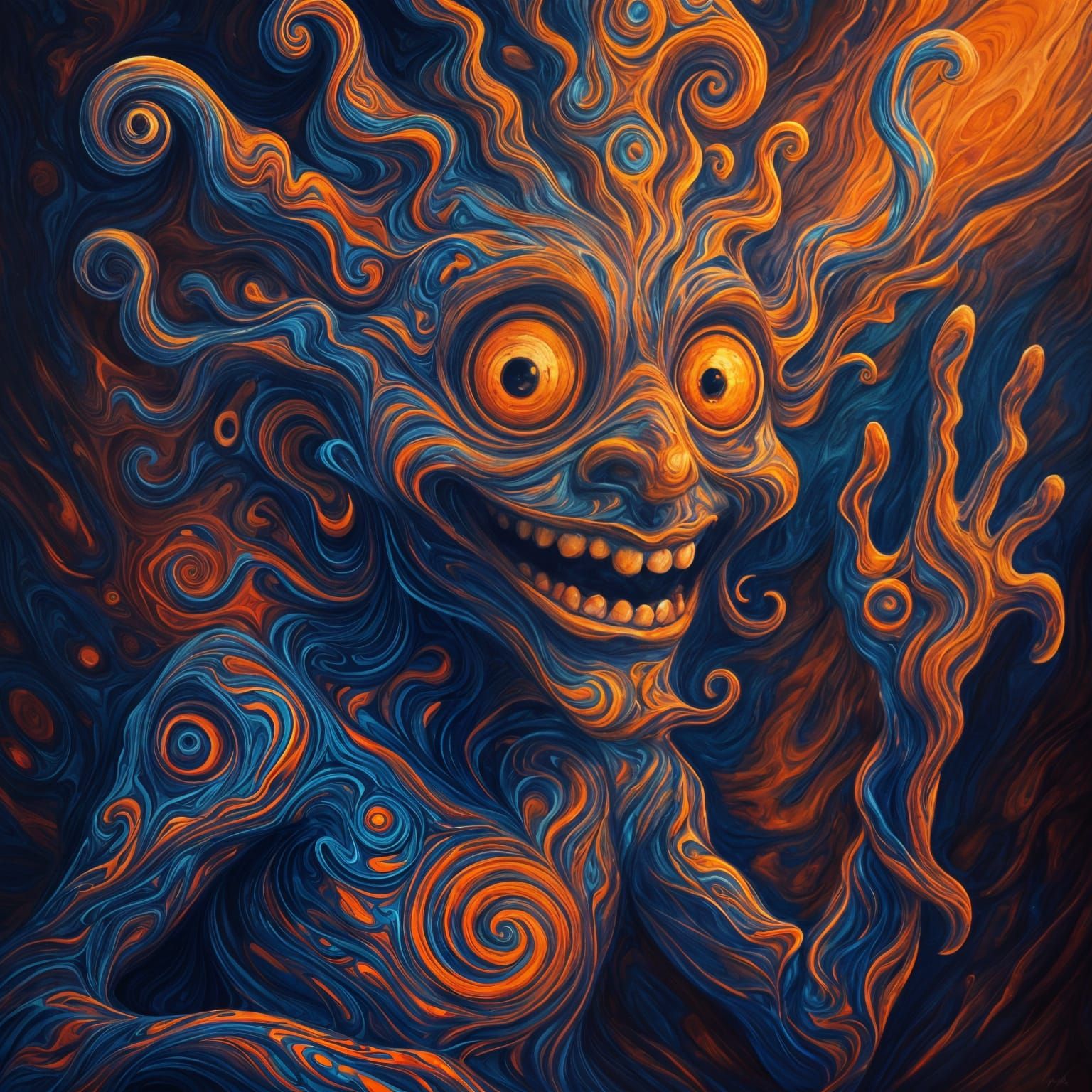 Surreal Artistic Figure in Vibrant Colors