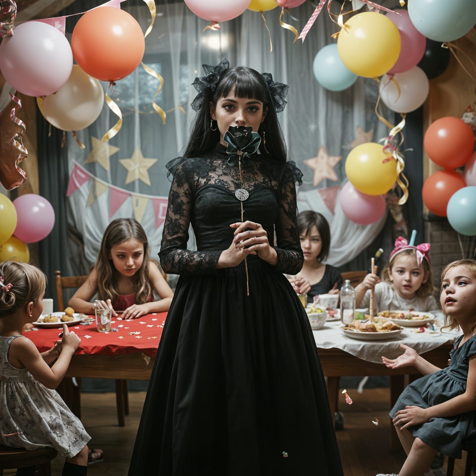 Goth at a Child's Birthday Party