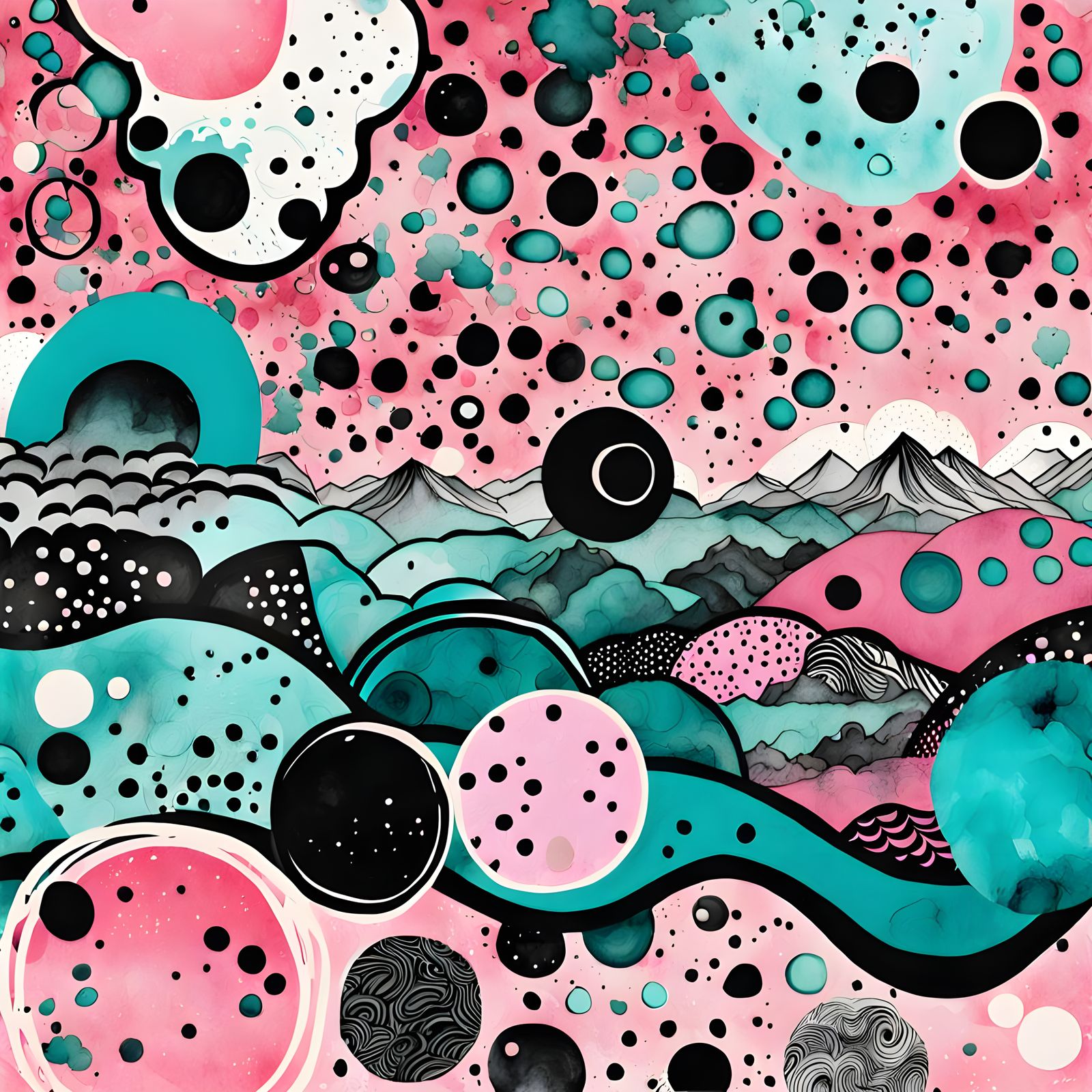 Abstract Art Asymmetrical Movie Poster in Fall Colors