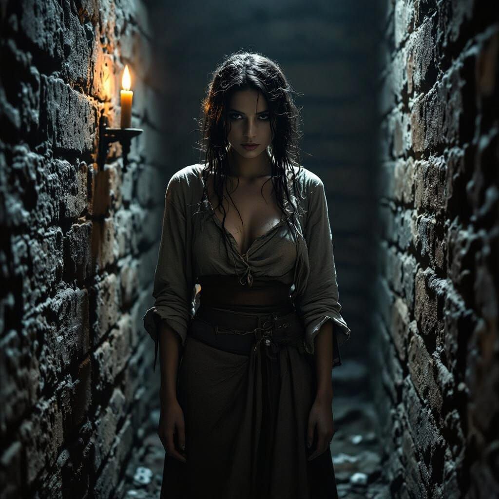 Dark Prison Cell in Dark Surrealist Style