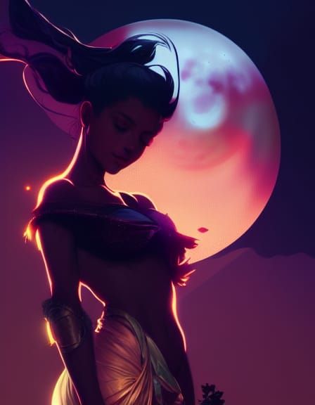 Midnight Landscape Concept Art in 8K Resolution
