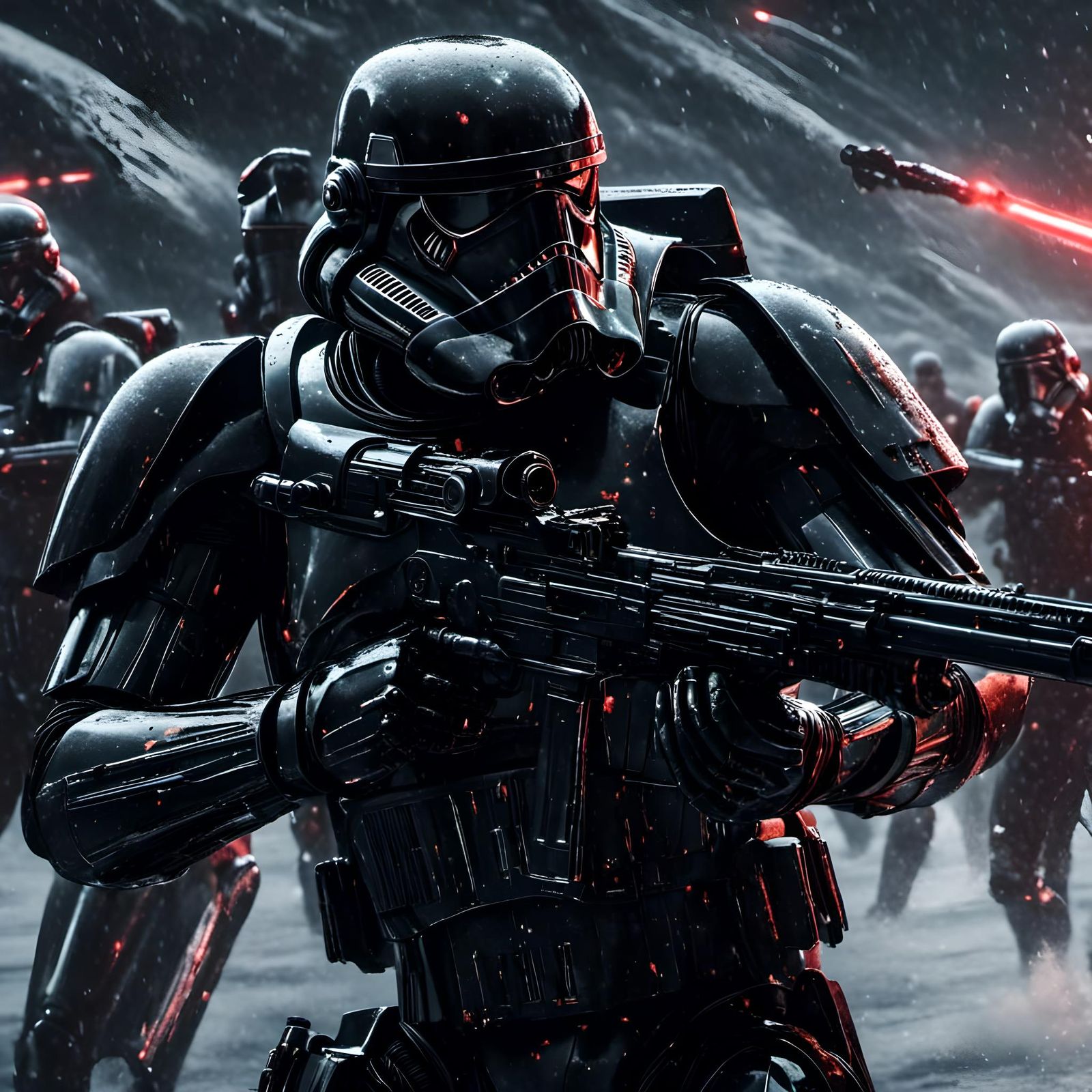 Futuristic Star Wars Death Trooper in Biopunk Style