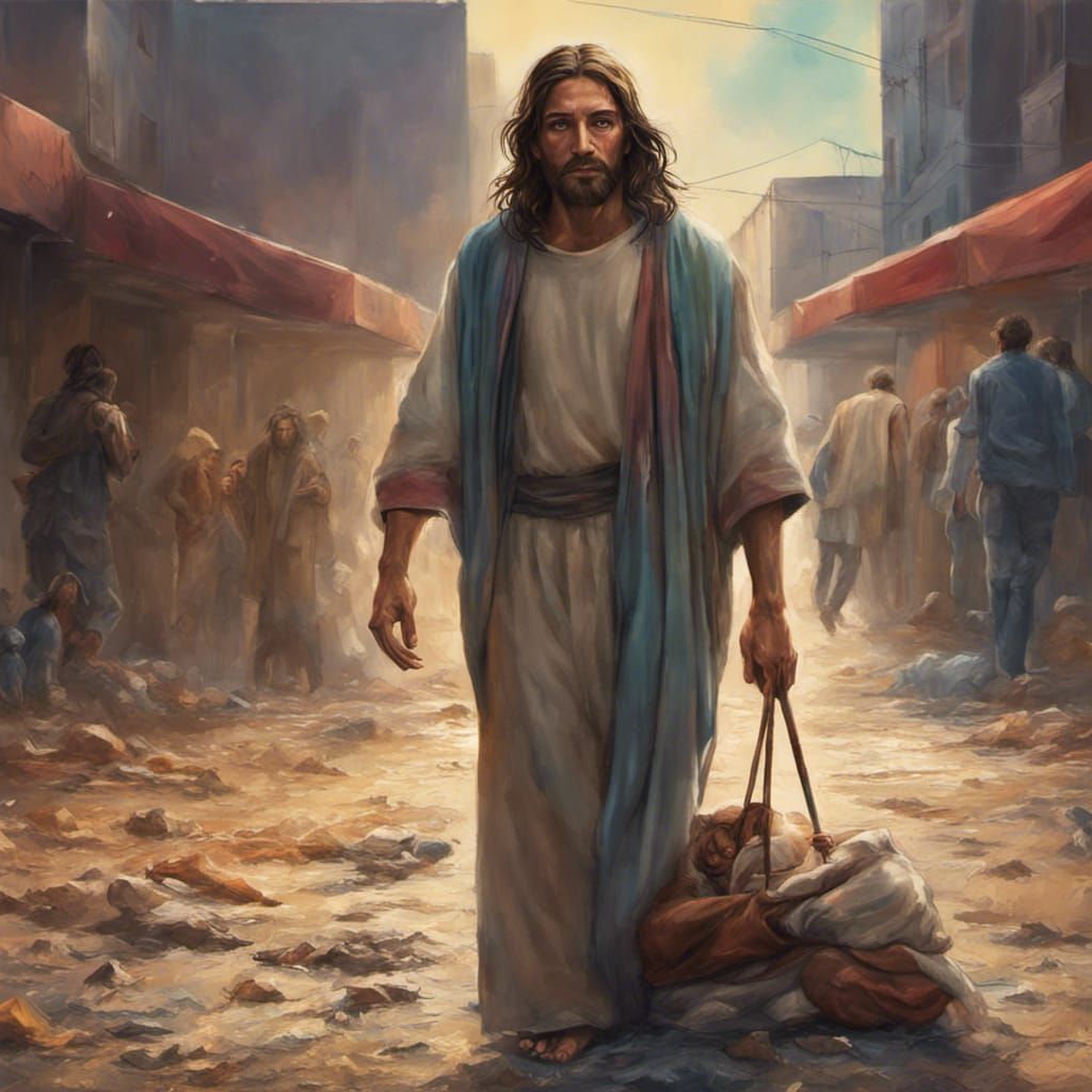 Jesus Returns to Earth: A Hyperrealistic Depiction