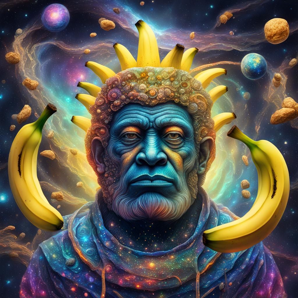 Cosmic Banana Threatens Universe: Astral Illustration