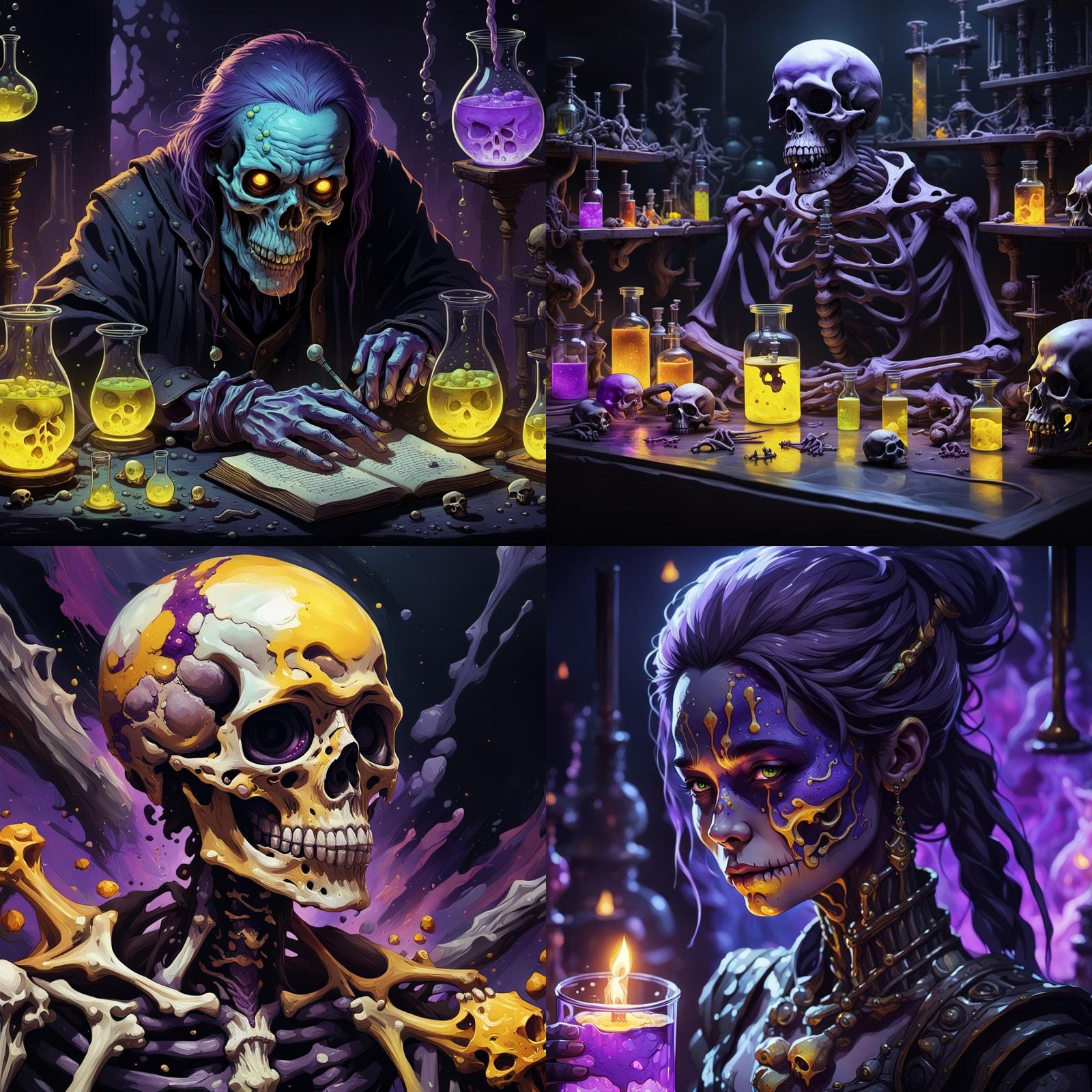 Sucrose Studies Skulls: Dark Fantasy Concept Art