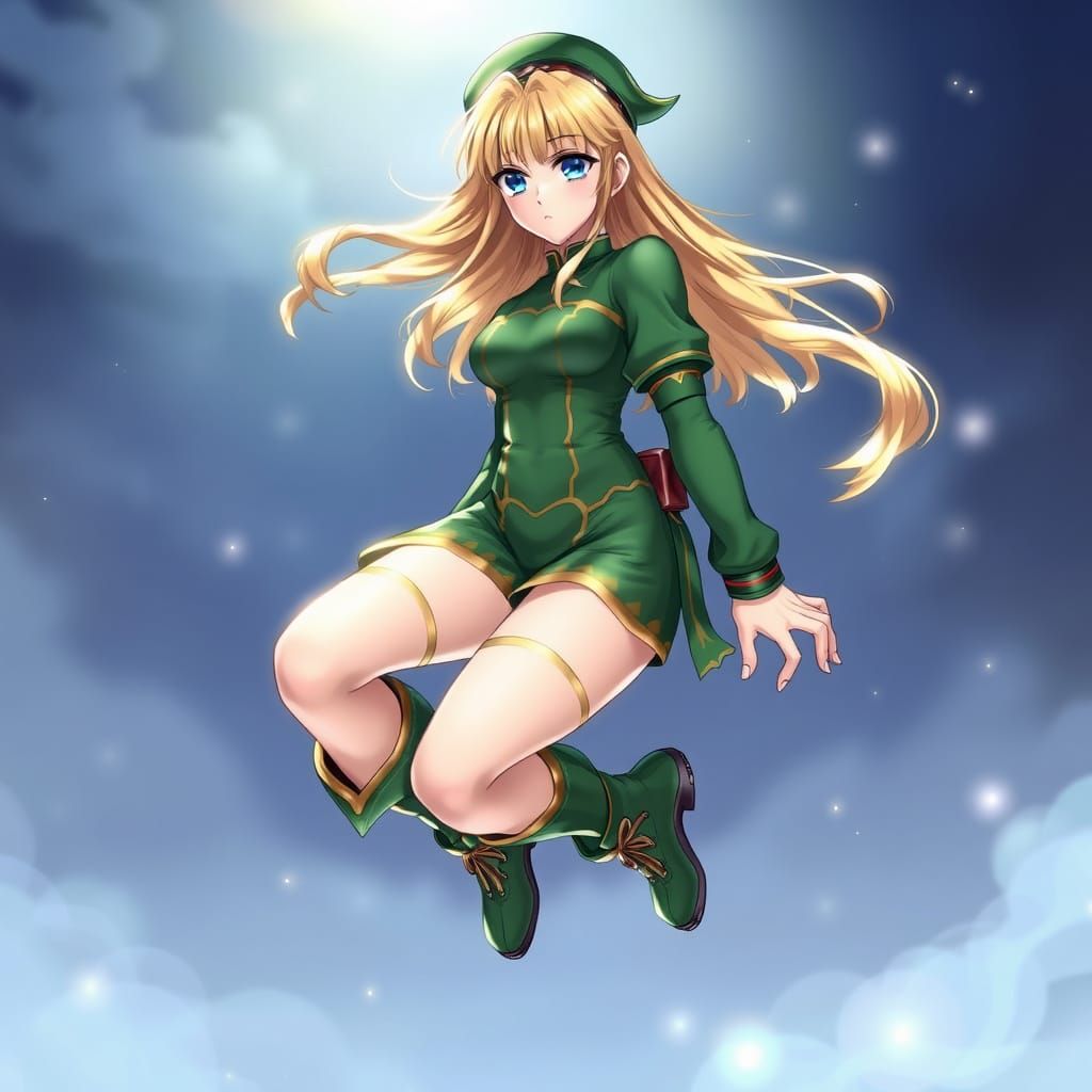 Floating Valkyrie in Kou Yoshinari Art Style