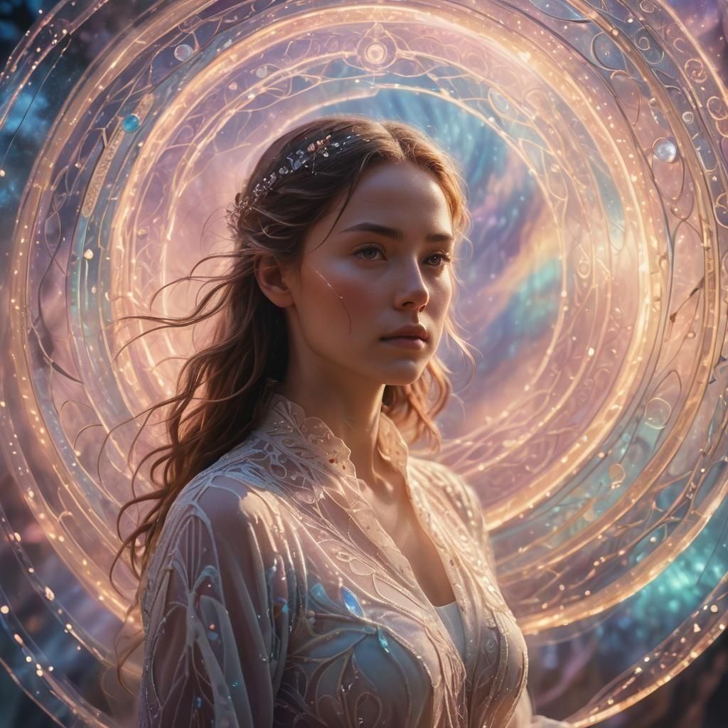 Ethereal Glowing Shield of Light and Protection