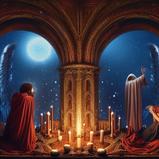 Fantastical Holy Night Matte Painting
